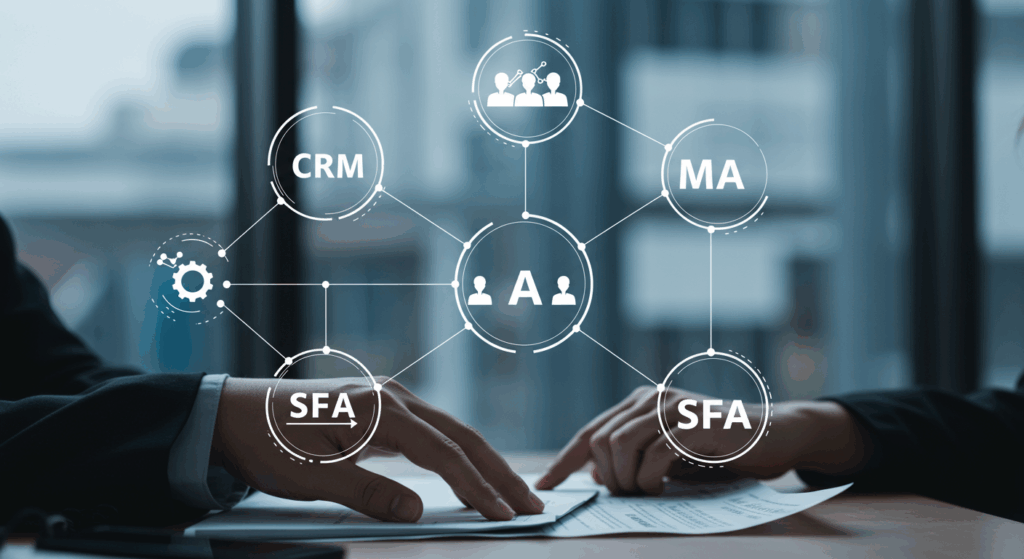 CRMとMA・SFAの違いとは？目的別の機能や役割、失敗しない選び方をわかりやすく解説に関する画像