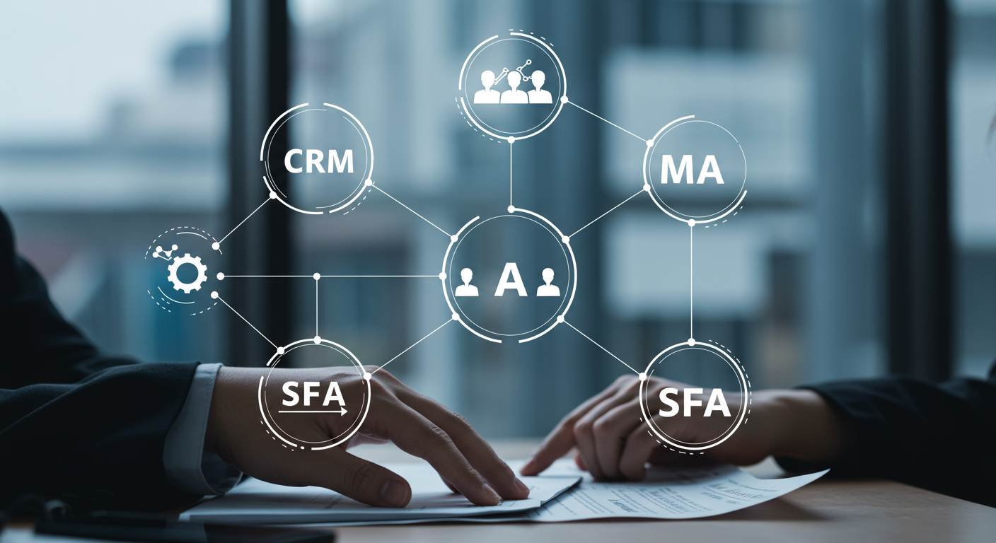 CRMとMA・SFAの違いとは？目的別の機能や役割、失敗しない選び方をわかりやすく解説に関する画像